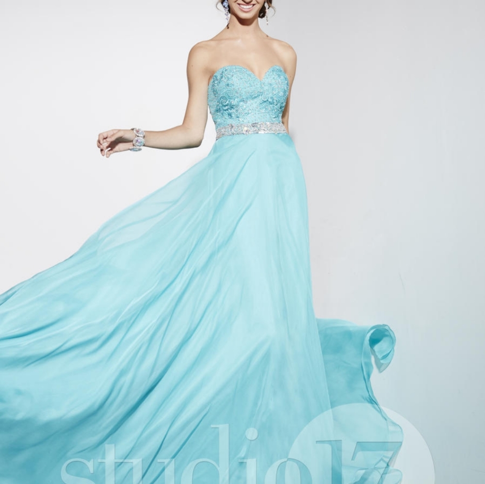 Studio 17 strapless spearmint green size 14